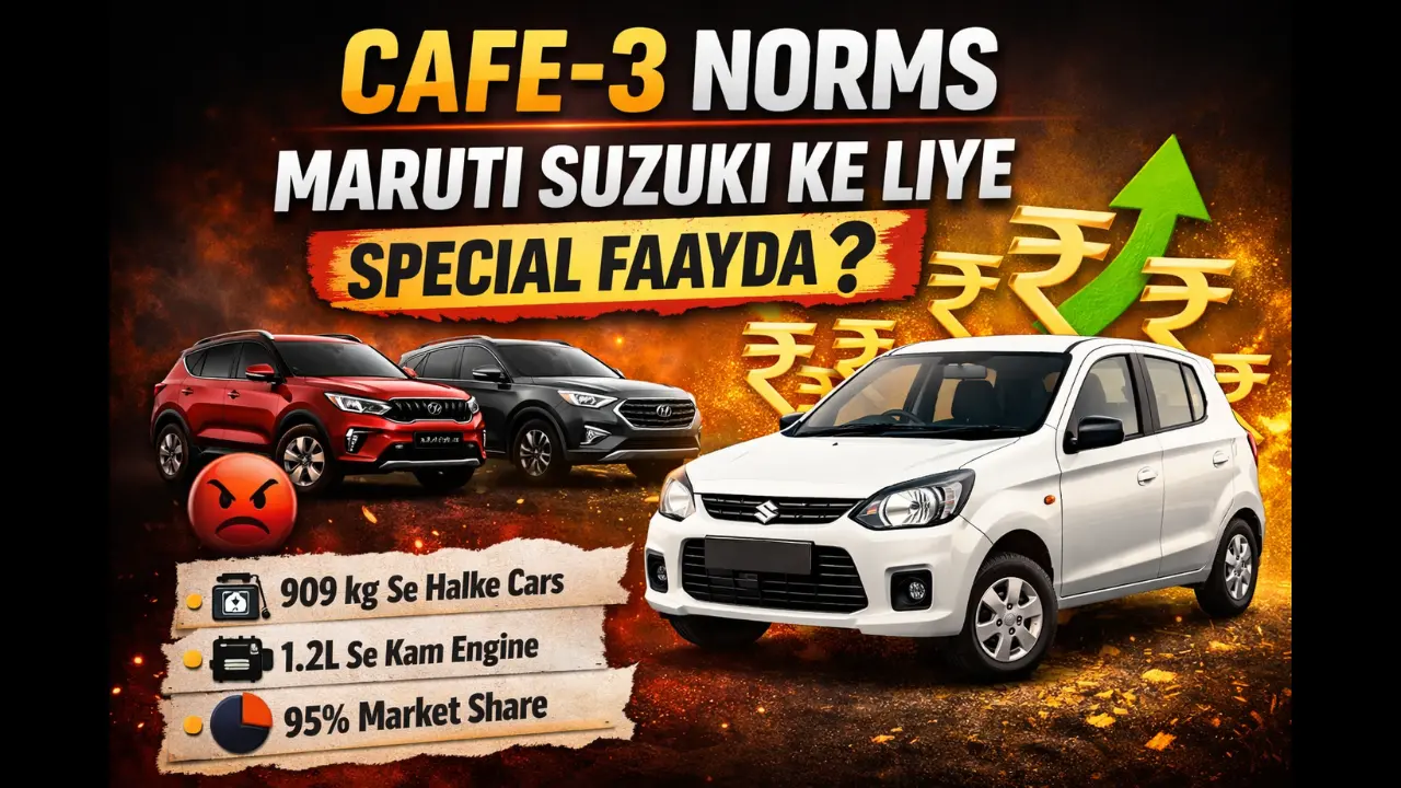 CAFE-3 Rule Bomb: Maruti को मिलेगा ‘Secret Advantage’? नई कार लेने वालों के लिए बड़ा अलर्ट!