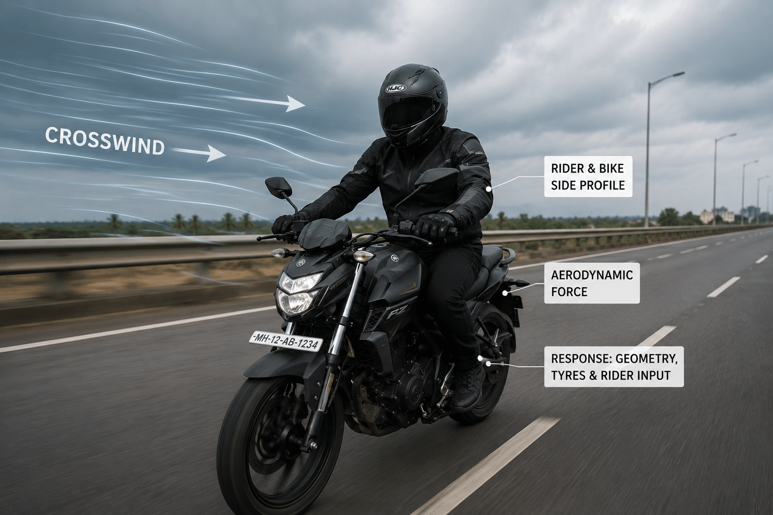 Same Weight और Wheelbase के बाद भी दो Bike Crosswind Stability में अलग क्यों लगती हैं? असली वजह Specs से आगे है
