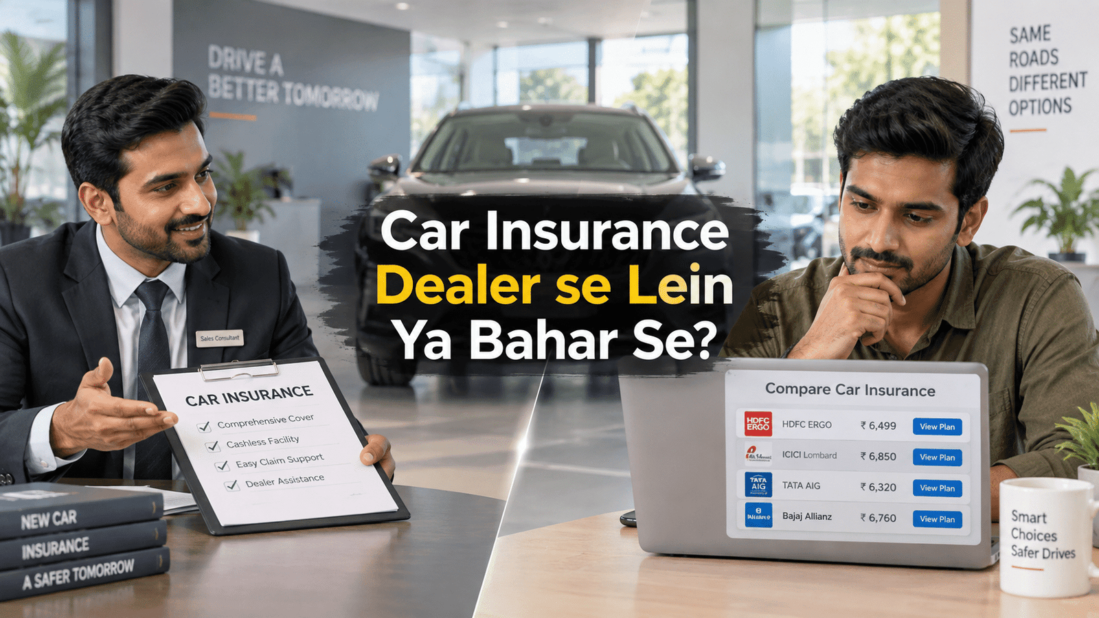 Car Insurance में बड़ी गलती पड़ सकती है महंगी! Dealer vs Outside के 7 जरूरी फर्क, सही Choice बचा सकती है पैसा