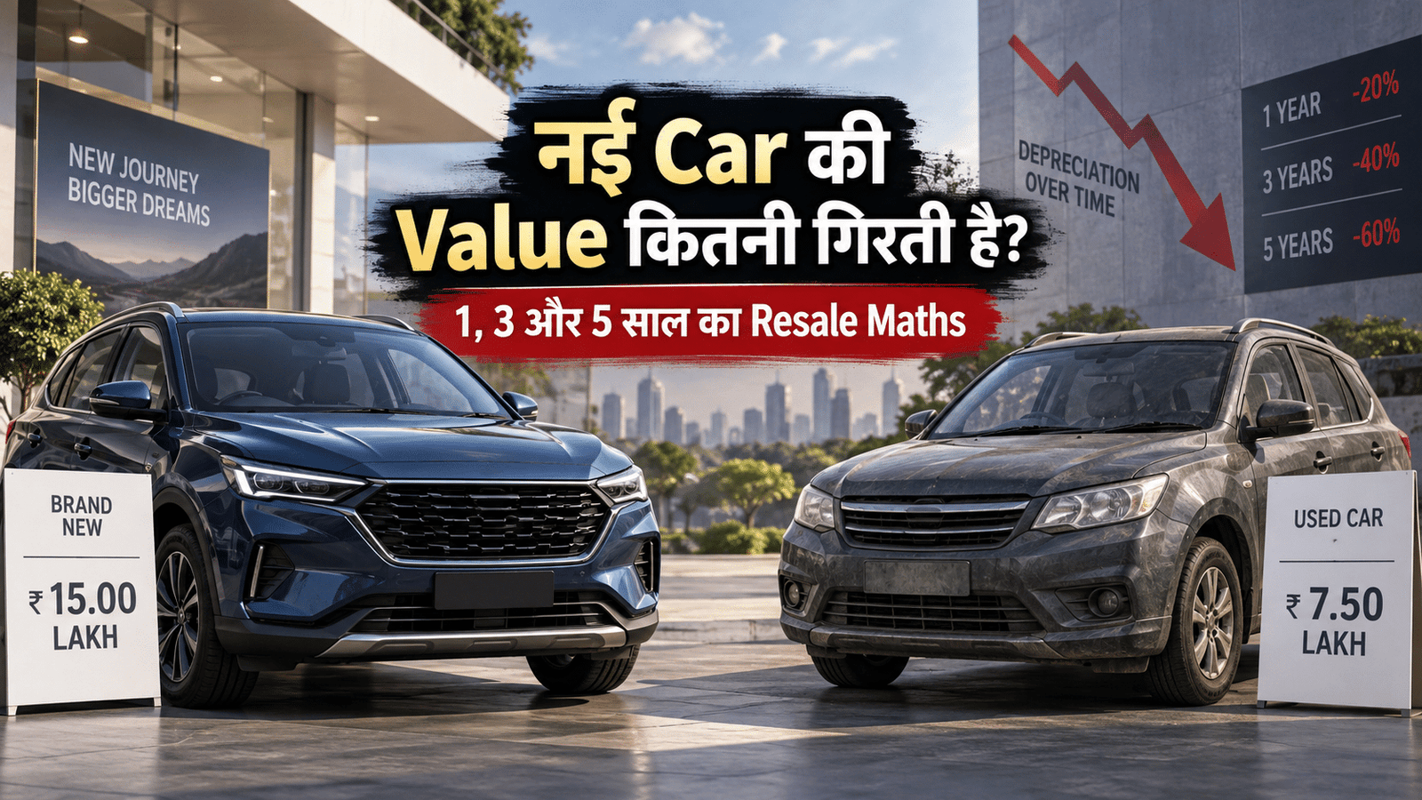 ₹10 लाख की Car 5 साल में कितनी रह जाती है? Car Resale Value में 21% गिरावट का बड़ा सच